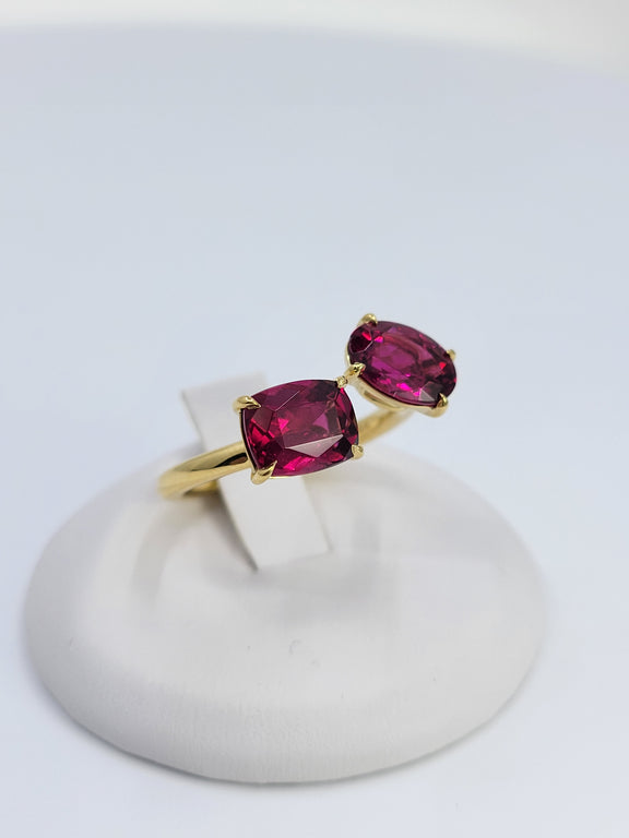 Pink Tourmaline Gumdrop Ring