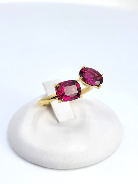 Pink Tourmaline Gumdrop Ring