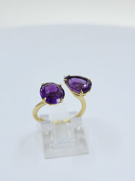 Amethyst Gumdrop Ring