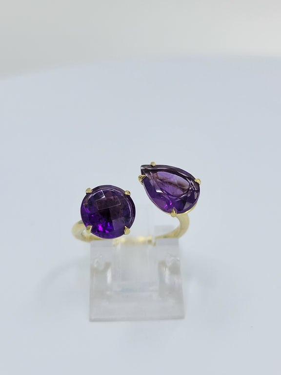 Amethyst Gumdrop Ring