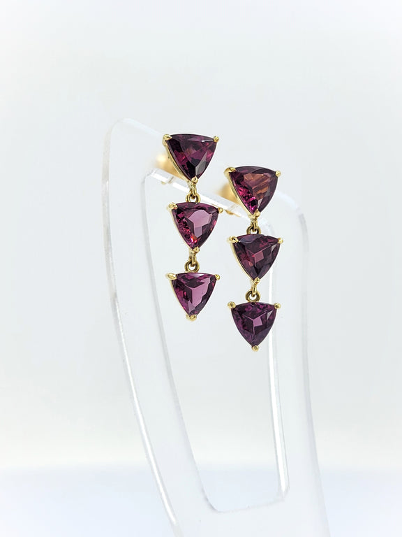 Rhodolite Garnet Triangles