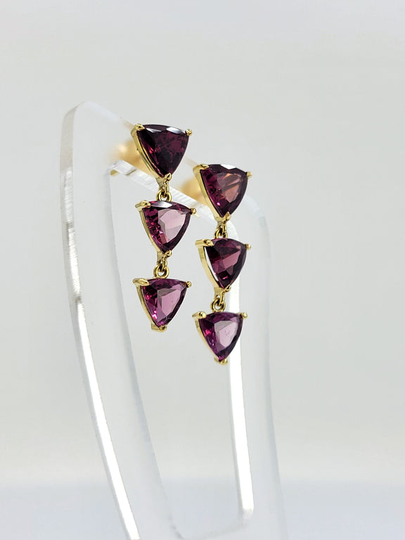 Rhodolite Garnet Triangles