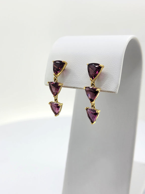 Rhodolite Garnet Triangles