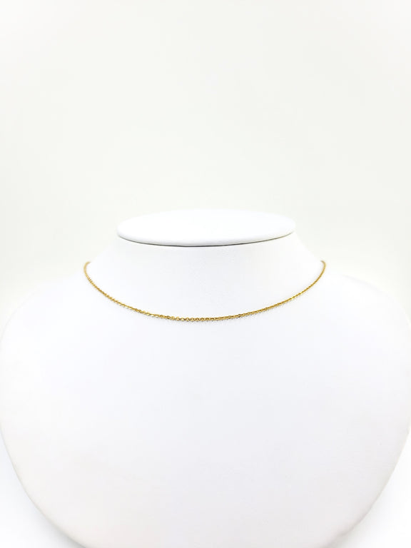 Dainty Flat Chain 18k Yellow Gold (1.2mm)