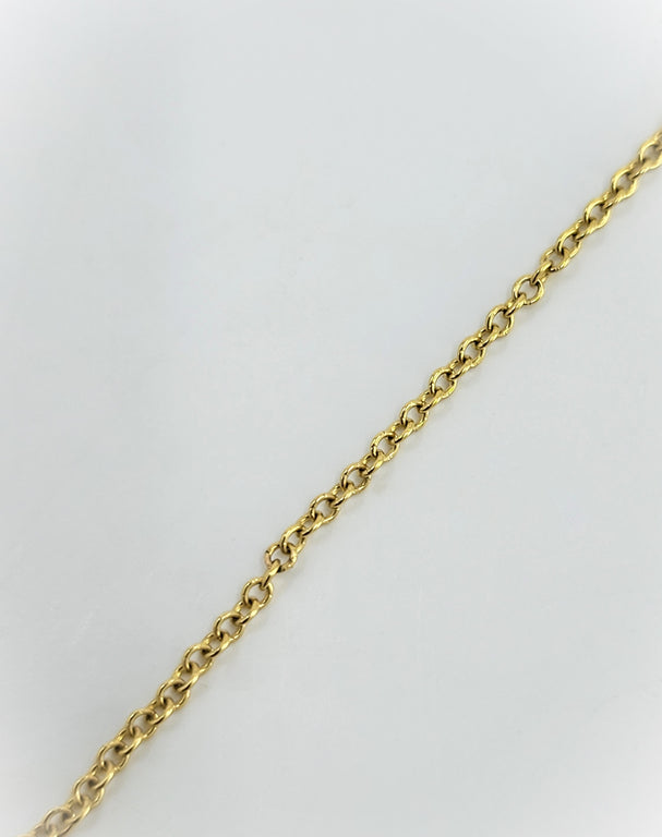 Dainty Trace Link 14K Yellow Gold Chain (1mm)