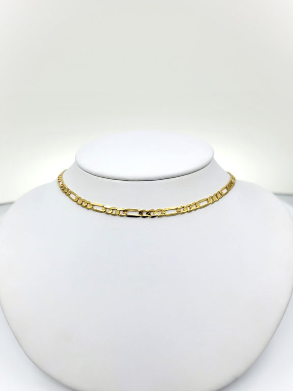Figaro 14K Yellow Gold Chain (3.7mm)