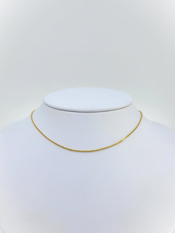 Dainty Flat Chain 14k Yellow Gold (1.1mm)