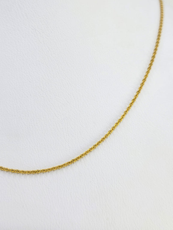 Dainty Flat Chain 14k Yellow Gold (1.1mm)