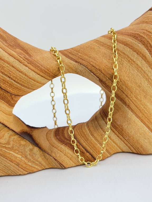 Belcher Oval Link Chain 14K Yellow Gold (3.2mm)