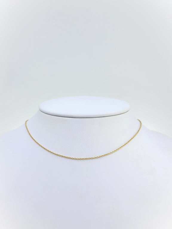 Dainty Rolo Chain 18K Yellow Gold (1mm)