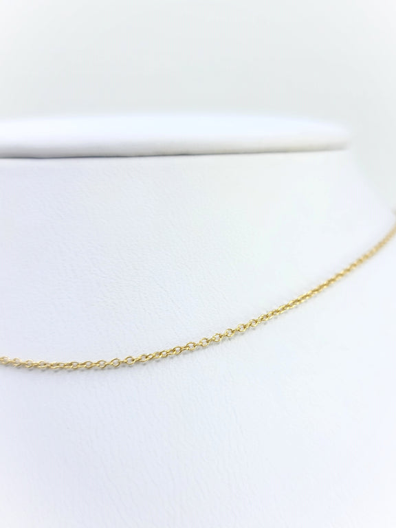 Dainty Rolo Chain 18K Yellow Gold (1mm)