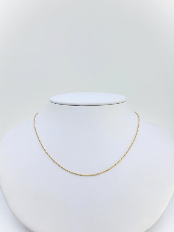 Dainty Rolo Chain 18K Yellow Gold (1mm)