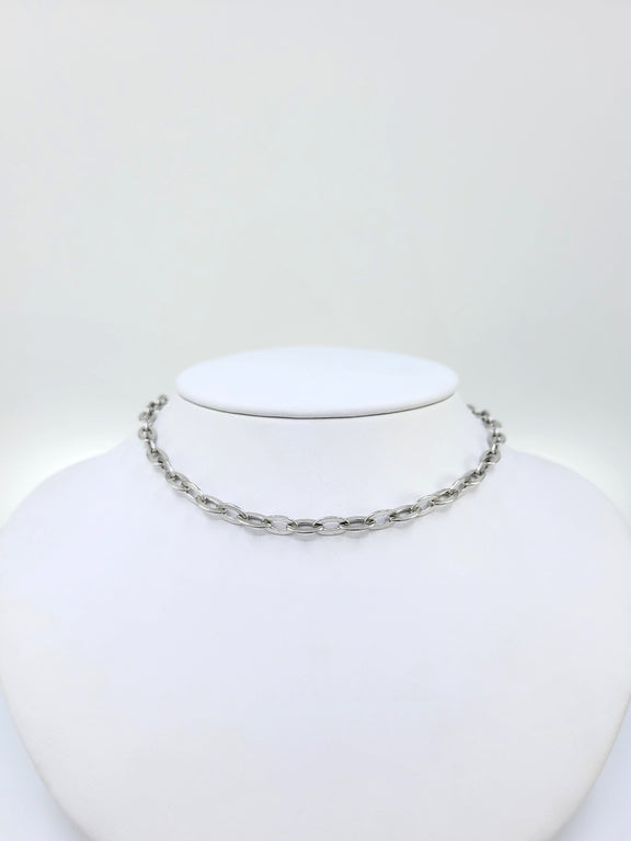 Flat Oval Link Sterling Silver Chain (4.4mm)