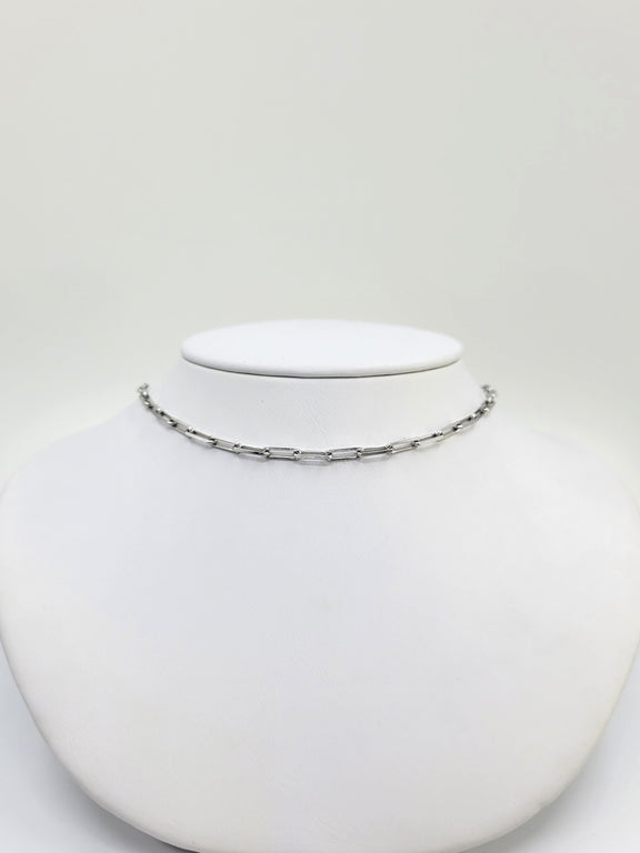 Paperclip Link Sterling Silver Chain (2.9mm)