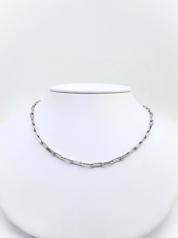 Paperclip Link Sterling Silver Chain (2.9mm)