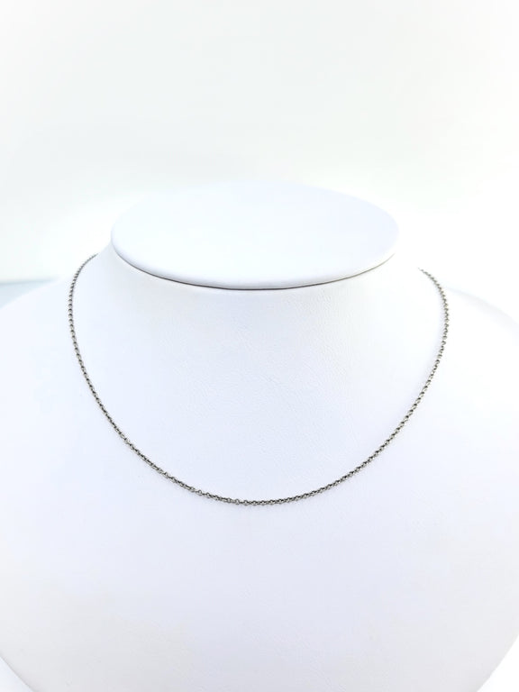 Dainty Trace Link Sterling Silver Chain (1mm)