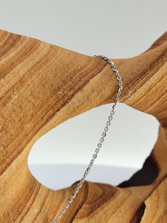 Dainty Trace Link Sterling Silver Chain (1.4mm)