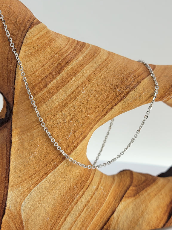 Dainty Trace Link Sterling Silver Chain (1.4mm)