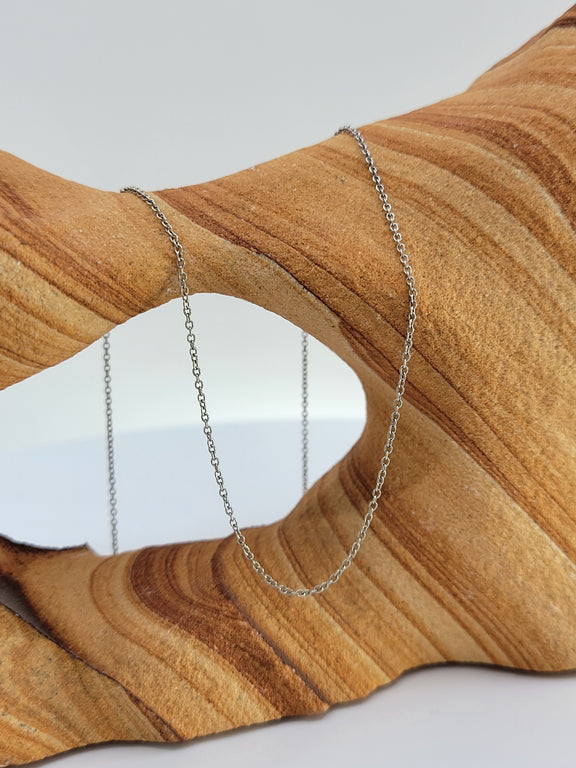 Dainty Trace Link Sterling Silver Chain (1mm)