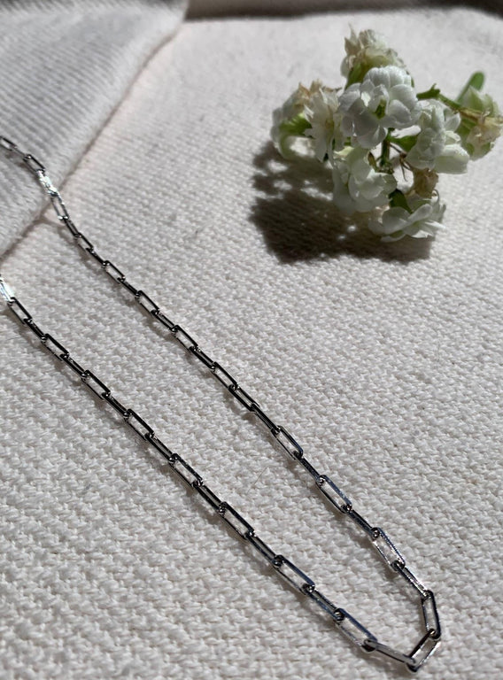 Paperclip Link Sterling Silver Chain (2.9mm)