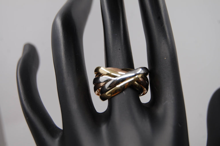 Tri-color 18k Gold Loop Ring