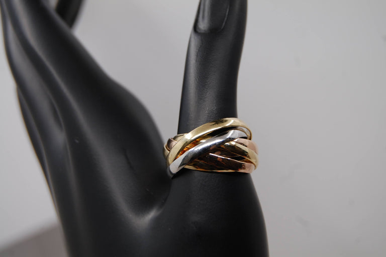 Tri-color 18k Gold Loop Ring